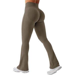 Flare Leggings Womens Workout Butt Lifting Legging 30" inseam Coffee